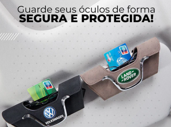 Porta Óculos Automotivo com Aba Magnética - HSMAGLUX™ - (ESTOQUE LIMITADO)