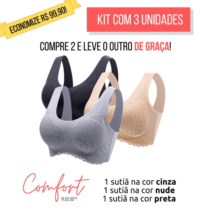 COMPRE 1 LEVE 3 - Sutiã Comfort Plus™ 5D - HSPX Magazine