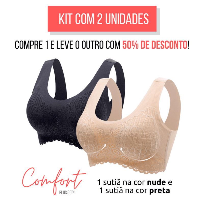 Kit 3 Unidades - Sutiã Top Confort Plus™ 5D - HSPX Magazine