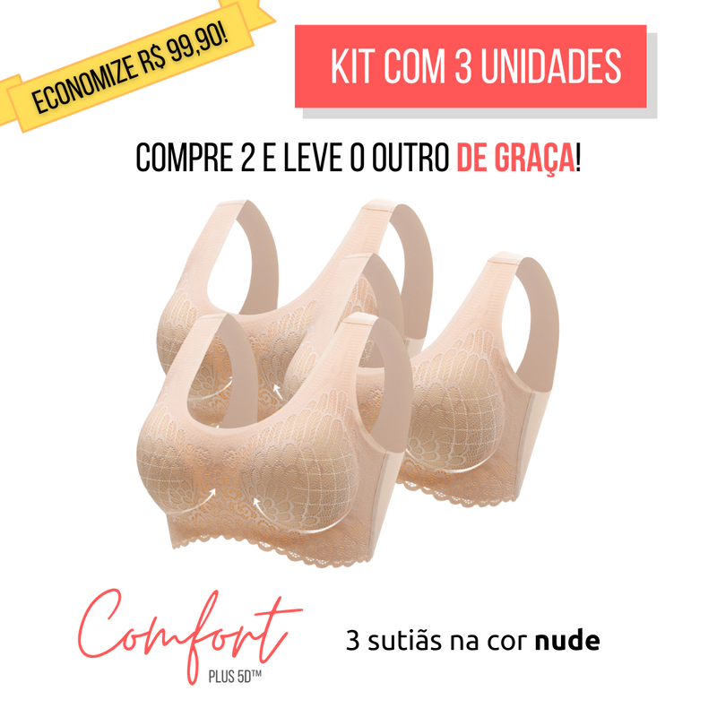 COMPRE 1 LEVE 3 - Sutiã Comfort Plus™ 5D - HSPX Magazine