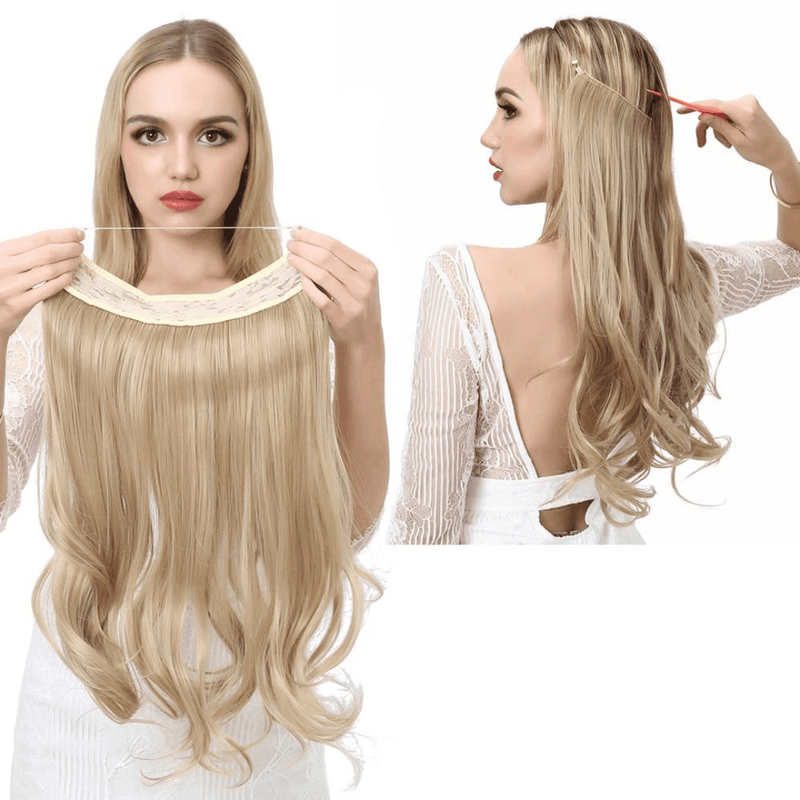 Aplique de Cabelo Mágico Secret Extension - Discreto e Invisível 45 cm - Magazine Variedades