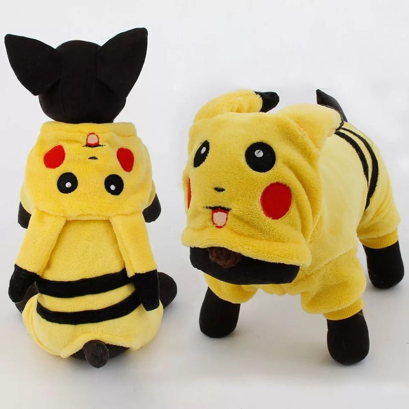 Roupa Pikachu Anime Cachorro Gato