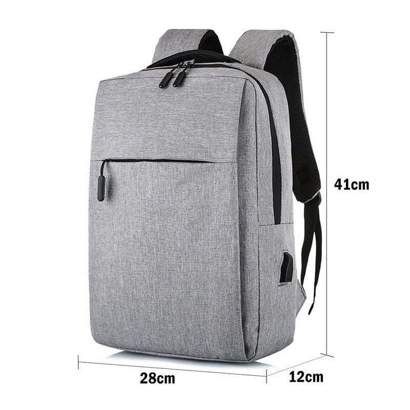 Mochila Laptop 17 Polegadas Anti-Roubo Bolsa de Viagem Casual com Carregamento USB